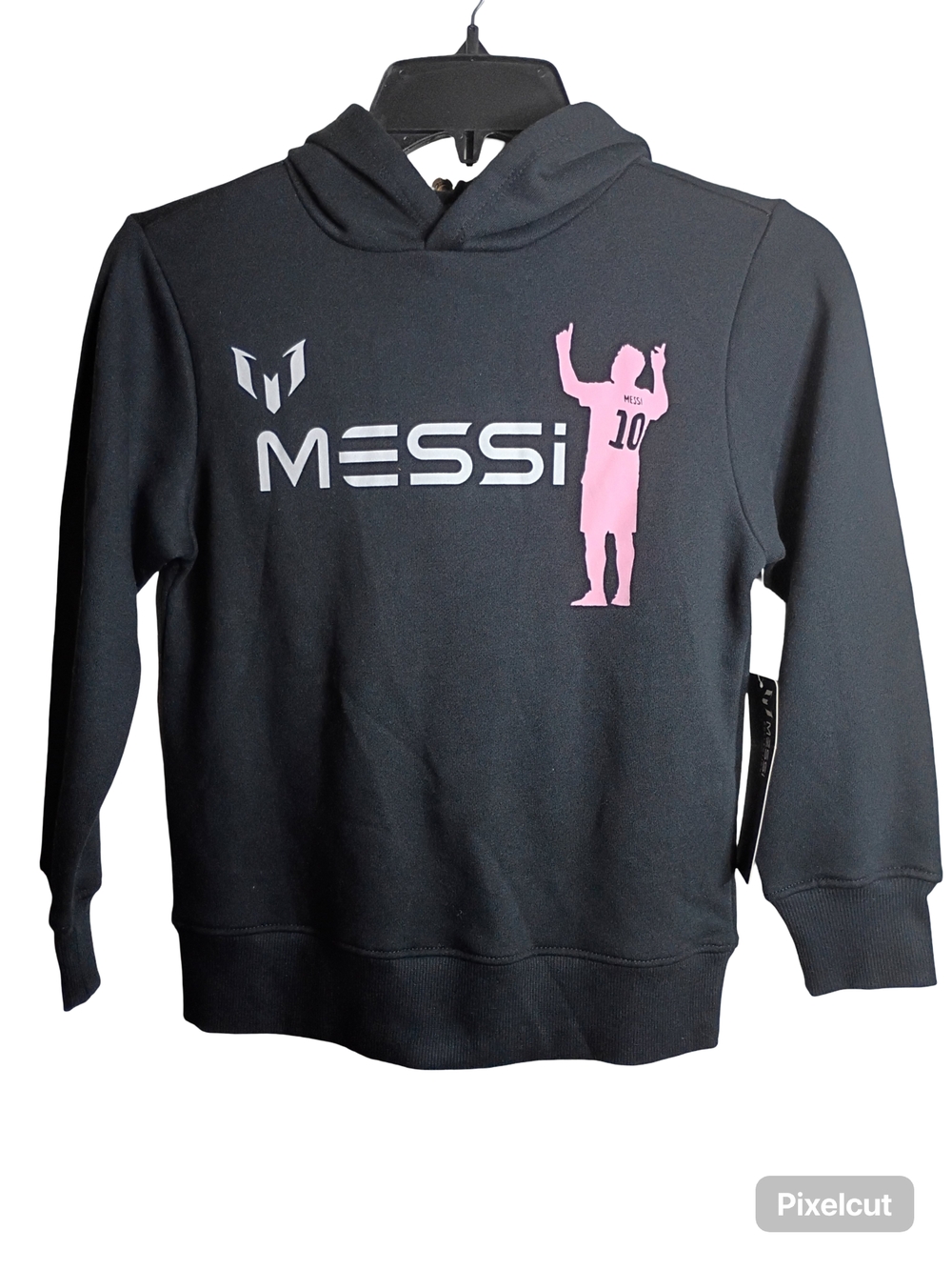 Black Hoodie with Pink Silhouette - Boy's hoodie